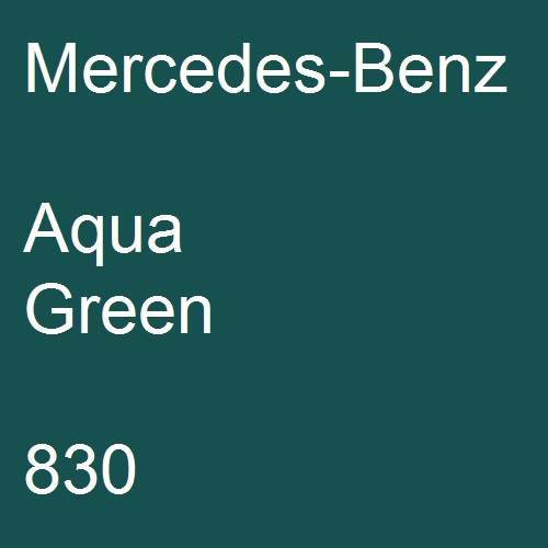 Mercedes-Benz, Aqua Green, 830.